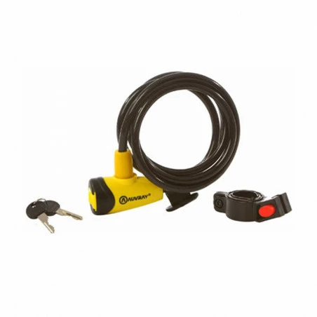 AUVRAY Antivol Spirale CITY 15x1500mm Avec Support 2 AUVRAY Antivol Spirale CITY 15x1500mm Avec Support – Image 2