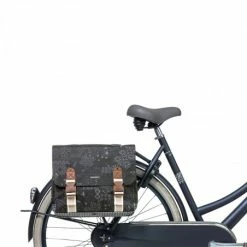 Double Sacoche Vélo BASIL Bohème 35L Gris -Accessoires vélo de route Soldes Magasin double sacoche velo basil boheme 35l gris 2