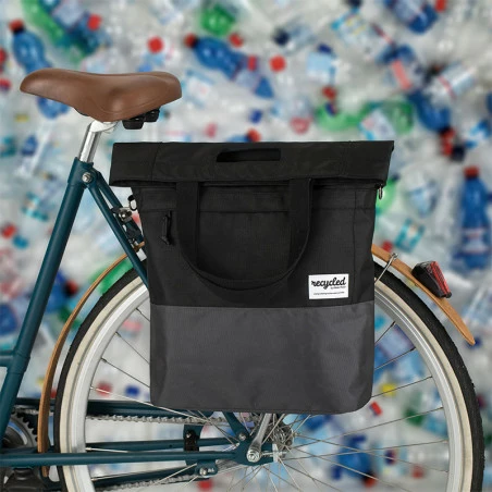 Sacoche Vélo Shopper Recyclé 20L URBAN PROOF Noir Gris 1 Sacoche Vélo Shopper Recyclé 20L URBAN PROOF Noir Gris